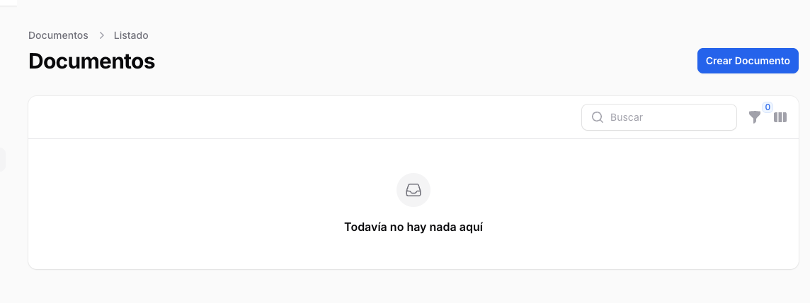 Listado de documentos con su cliente y proyecto asociados